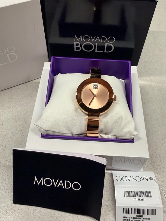 Movado Accessories - Movado Bold Rose Gold Tone Women's Bracelet Watch